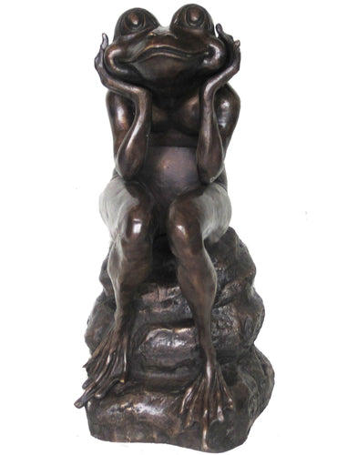 Bronze Whimsical Frog Statue