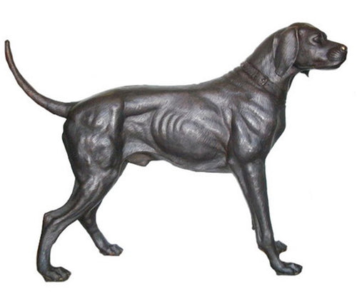 Bronze Standing Redbone Coon Hound Statue