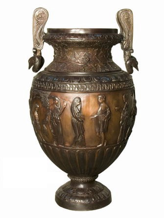 Bronze Cyprus Urn and Floor Vase - 33”H