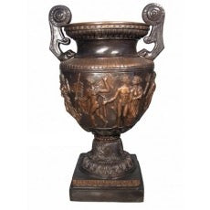 Bronze Roman Garden Urn - 36”H