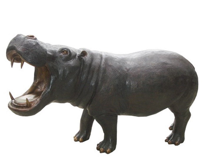 Bronze Life Size Hippopotamus Statue