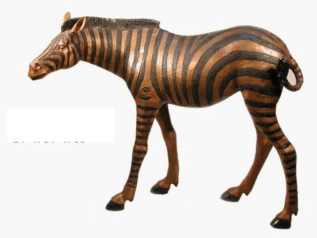 Large Bronze Zebra Statue