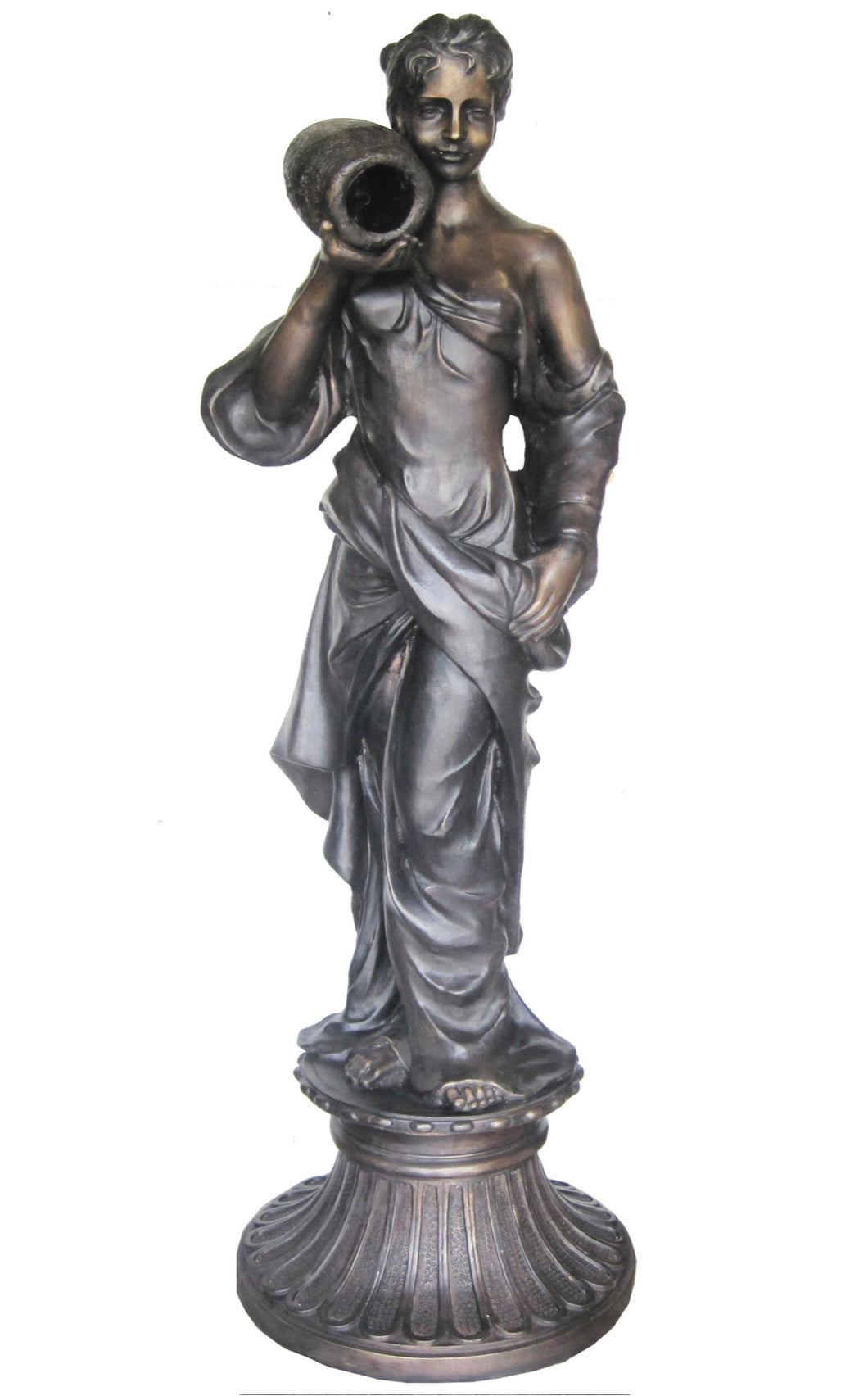 Bronze Woman with Urn Statue - 60”H