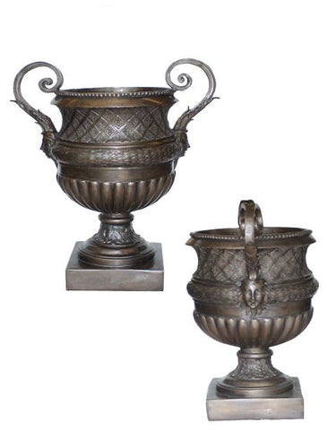 Bronze Greek Architectural Urn with Handles  - 41”H