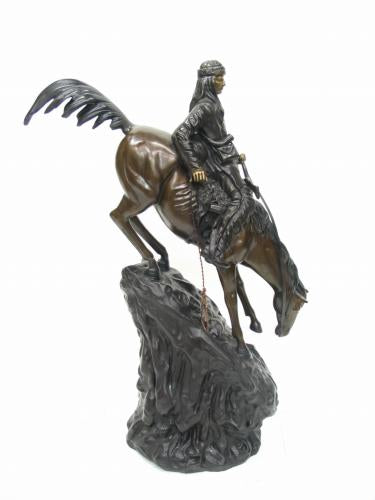 Bronze The Mountain Man Frederic Remington Statue - 44”H