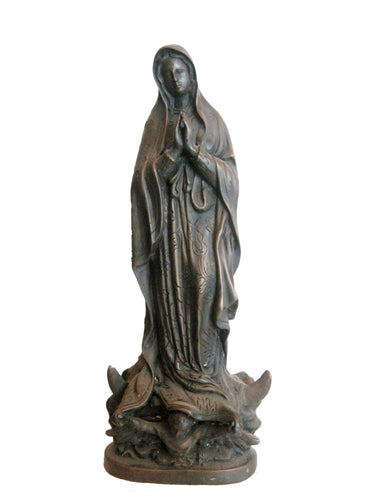 Our Lady of Guadalupe Bronze Statue - 15”H