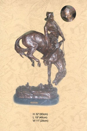 Bronze Outlaw Statue by Frederic Remington - 32”H