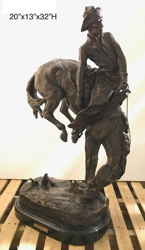 Bronze Outlaw Sculpture by Frederic Remington - 32”H