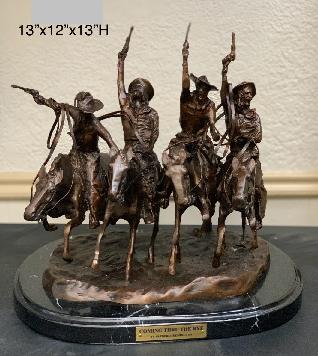 Coming Through the Rye Bronze Sculpture - 13”H