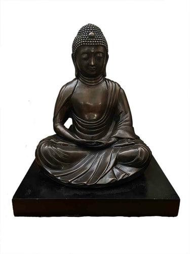 Bronze Japanese Buddha Statue - 19”H