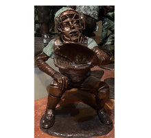 Load image into Gallery viewer, Bronze Kneeling Baseball Catcher Statue