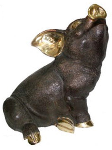 Large Bronze Happy Pig Statue