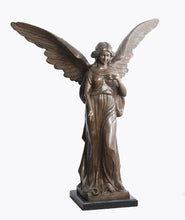 Load image into Gallery viewer, Large Bronze Angel of Devotion Monument Cemetery Sculpture