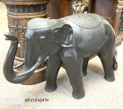 Bronze Thai Palace Elephant Statue - 24”H