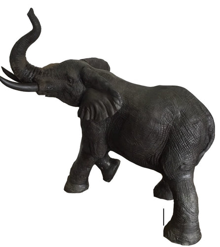 Life Size Bronze African Elephant Statue - 57”H