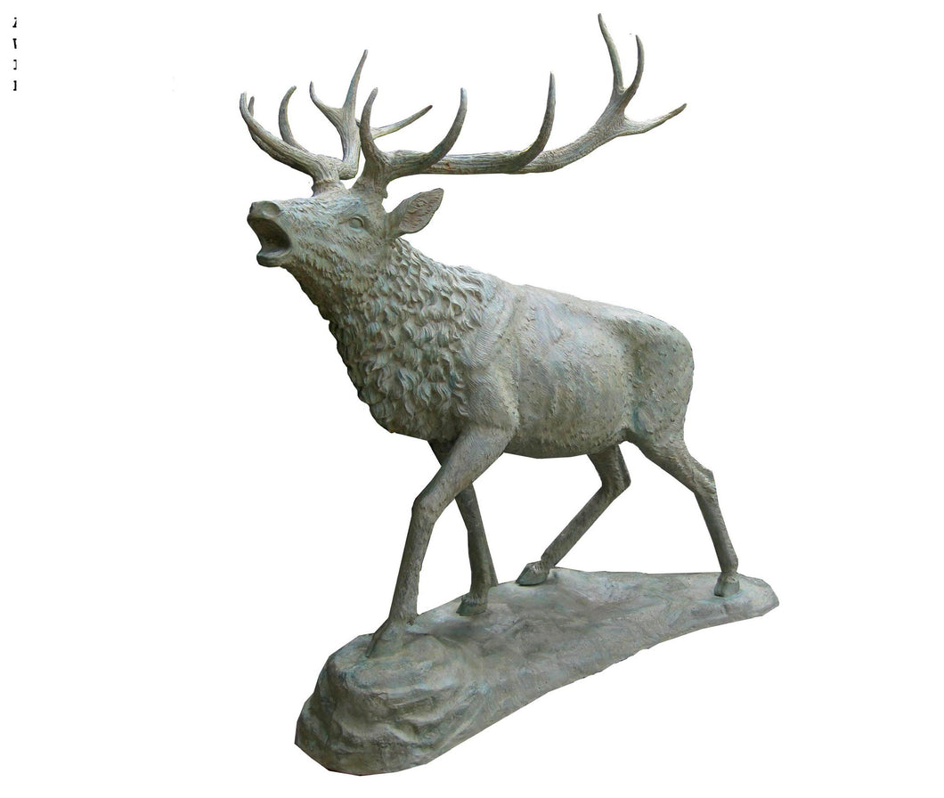 Life Size Reindeer Bronze Sculpture - 68”H