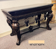 Load image into Gallery viewer, Bronze Napoleon Console Table Base with Acanthus Designs