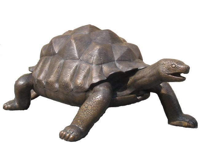 Life Size Giant Galapagos Bronze Turtle Sculpture  - 30”H