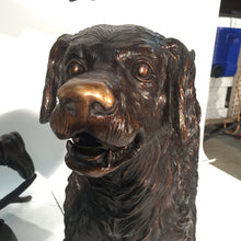 Load image into Gallery viewer, Running Boy and Dog Bronze Sculpture