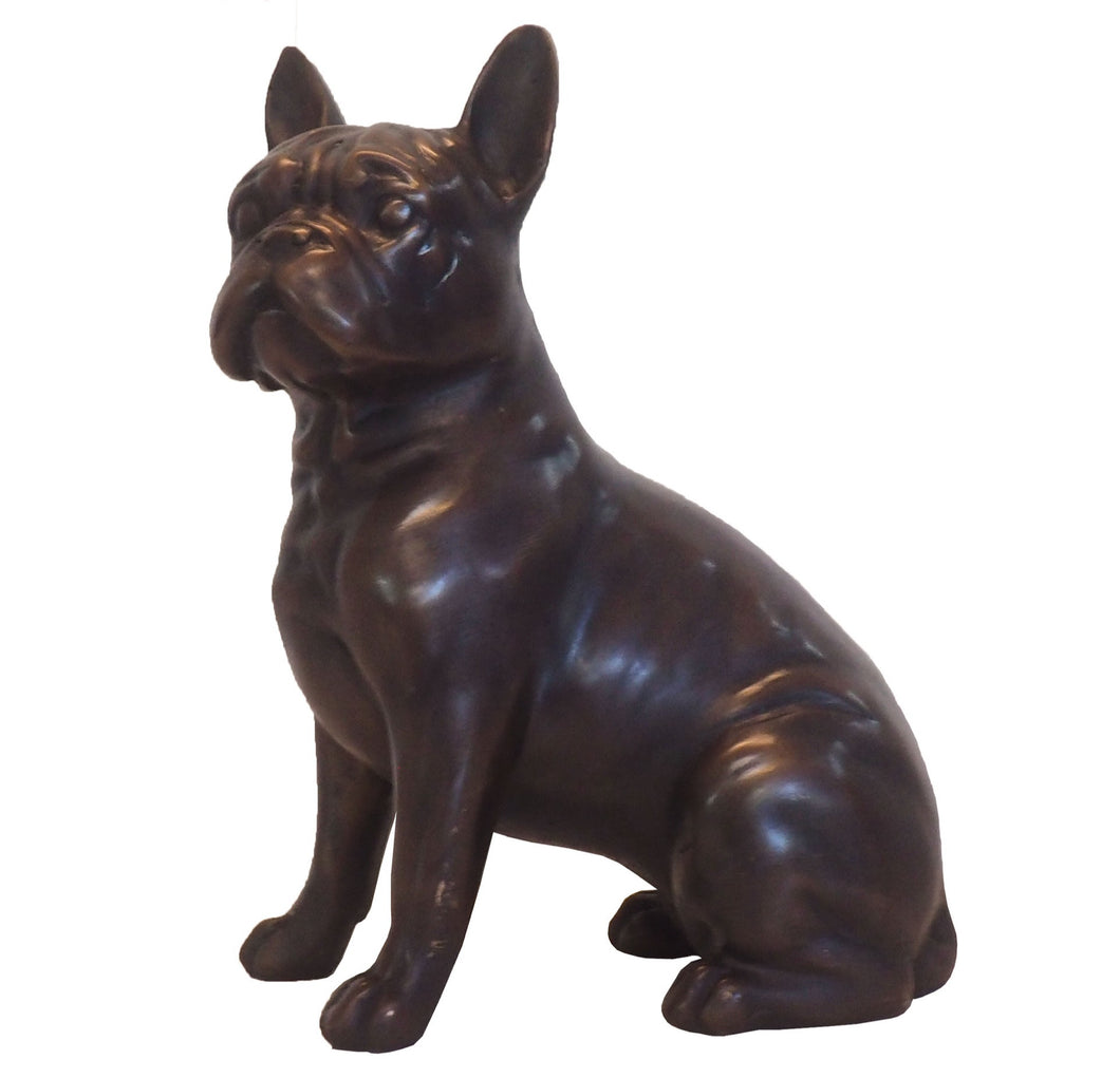 Bronze Sitting French Bulldog Statue