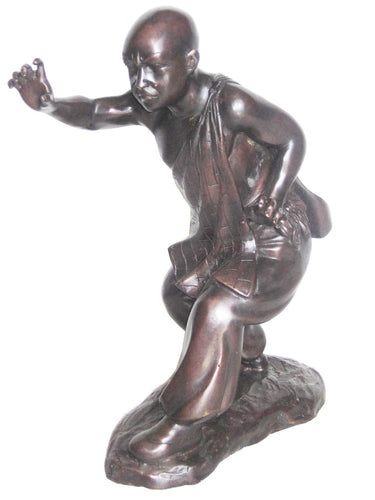 Bronze Chinese Shaolin Monk Kung Fu Statue