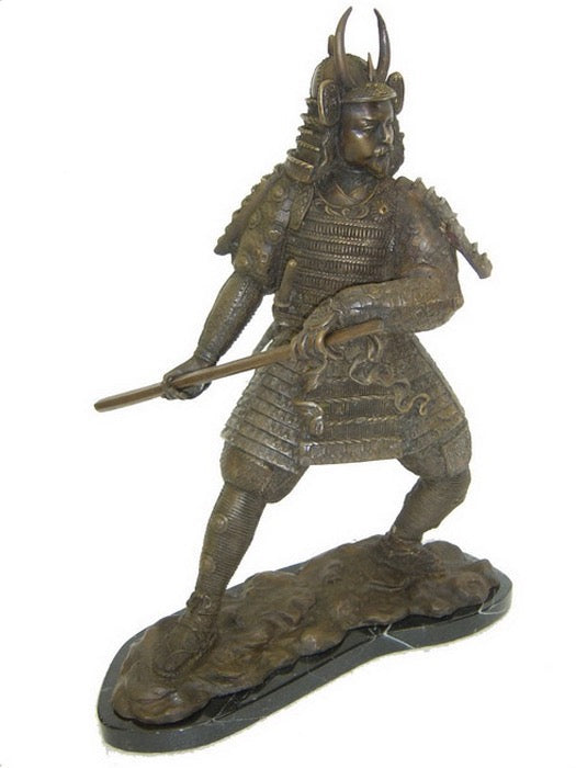 Bronze Japanese Samurai Warrior Statue