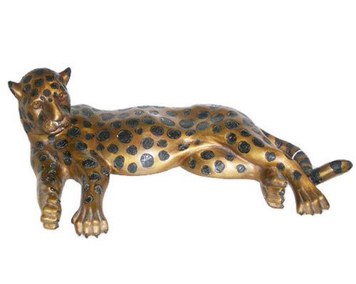 Lying Down Bronze Tiger Figurine