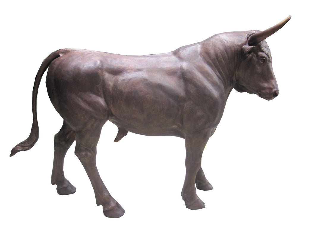 Life Size Bronze Standing Bull Statue