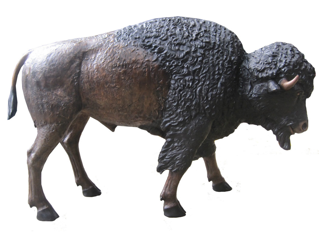 Life Size Bronze American Bison Buffalo Statue