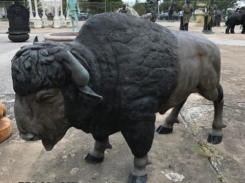 Life Size Bronze American Bison Buffalo Sculpture