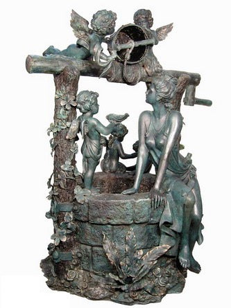 Angels and Cherubs at the Wishing Well Bronze Fountain I