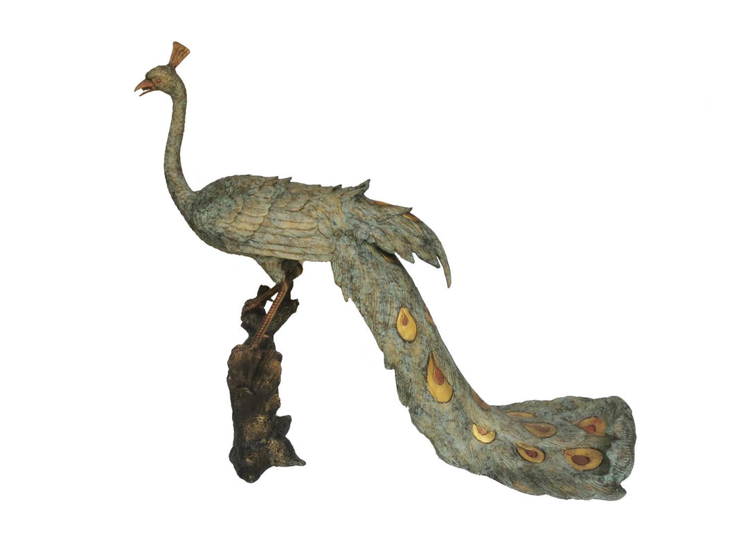 Beautiful Bronze Peacock Statue