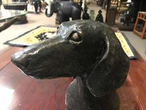 Bronze Dachshund Sculpture