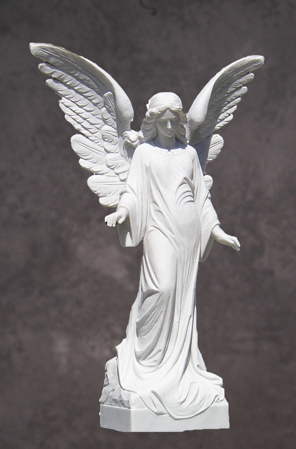 Graceful Angel of Hope Marble Sculpture