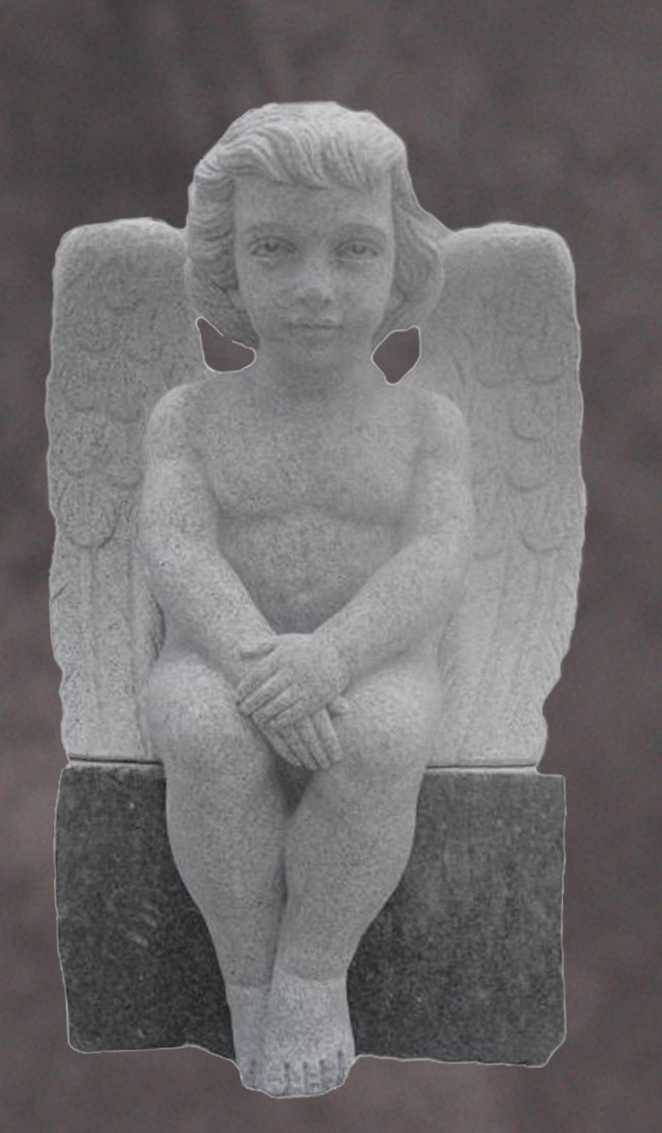 Heavenly Cherub Angel Granite Statue