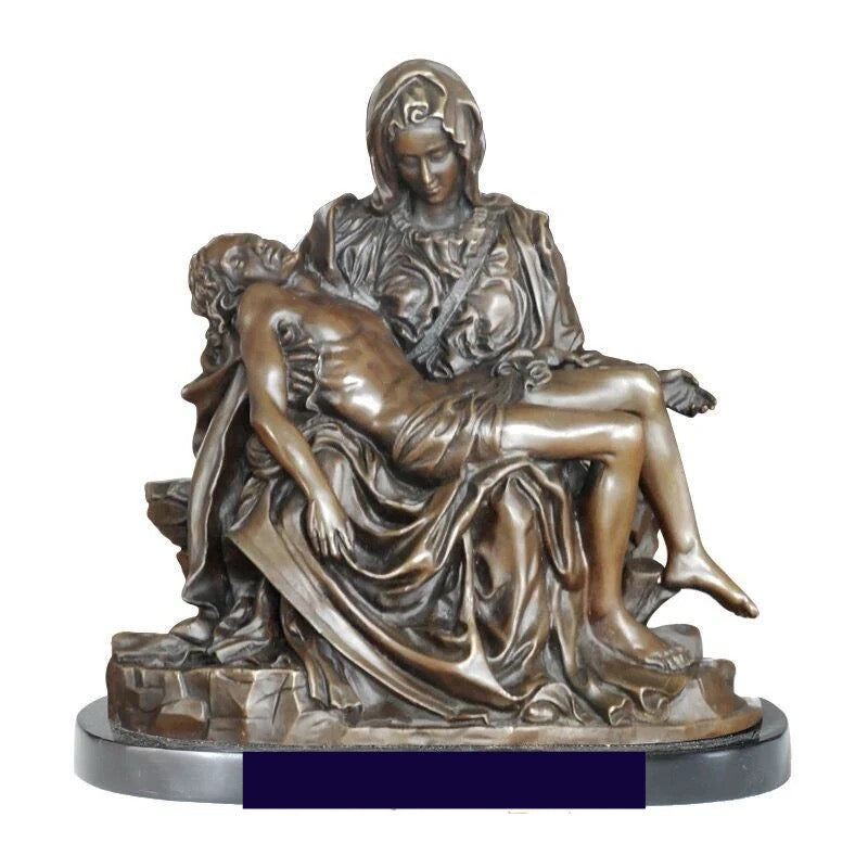 Bronze Pieta Statue by Michelangelo - 10”