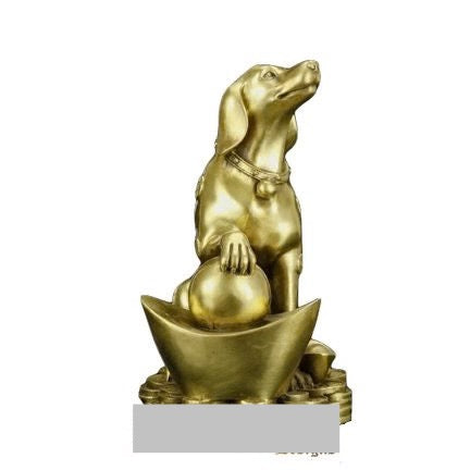 Lucky Labrador Bronze Statue