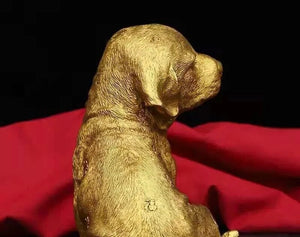 Lucky Chinese Labrador Bronze Statue