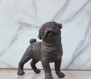 Bronze Standing Pug Sculpture