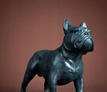 Load image into Gallery viewer, Bronze Standing Bulldog Garden Statue