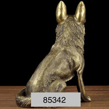 Load image into Gallery viewer, Large Bronze Sitting German Shepherd Statue