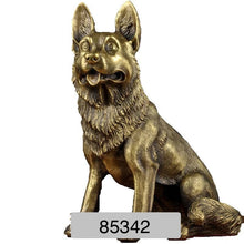 Load image into Gallery viewer, Large Bronze Sitting German Shepherd Statue