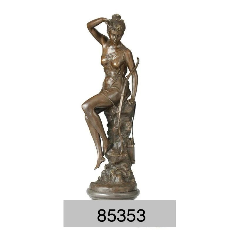 Goddess of the Hunt Resting Bronze Sculpture - 29”