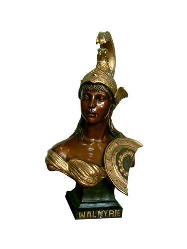 Large Athena Bronze Bust Statue - 33”H