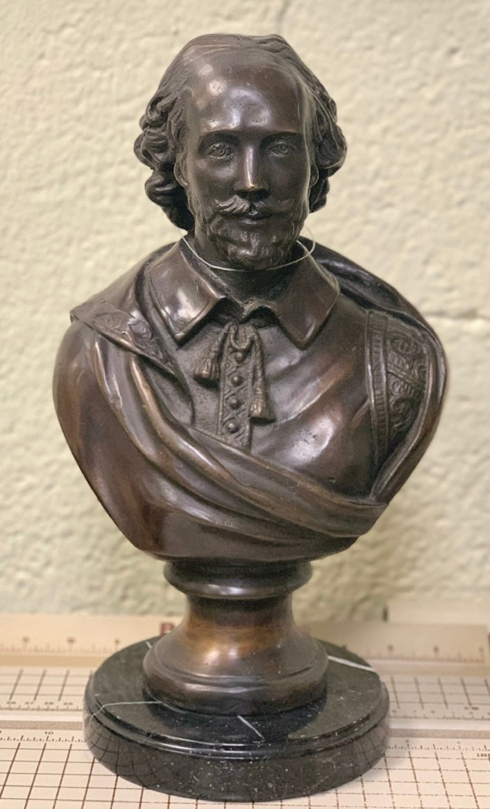 William Shakespeare Bronze Bust Statue