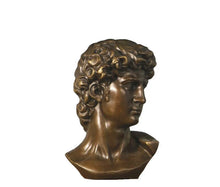 Load image into Gallery viewer, Bronze Bust of Michelangelo‘s David Sculpture