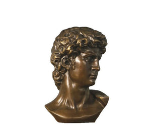 Bronze Bust of Michelangelo‘s David Sculpture