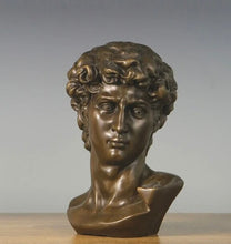 Load image into Gallery viewer, Bronze Bust of Michelangelo‘s David Sculpture