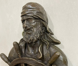 Bronze Pirate Wall Sculpture