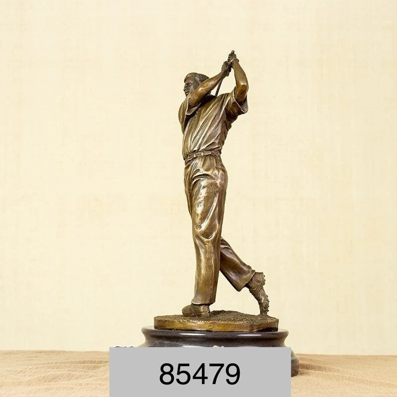 Bronze Male Golfer Figurine